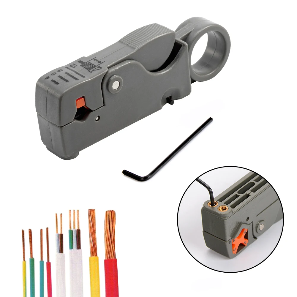 Automatic Wire Stripper Cutter - Herramienta rotatoria para pelar cables, alicates