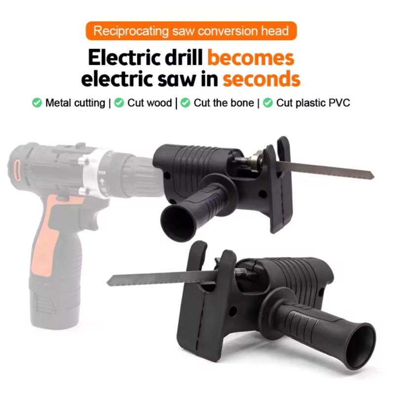 Reciprocating Saw Attachment Drill - Adaptador de sierra eléctrica recíproca portátil