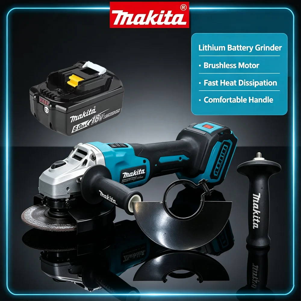 Brushless Angle Grinder Battery Powered - Amoladora Angular Inalámbrica Makita DGA404 de