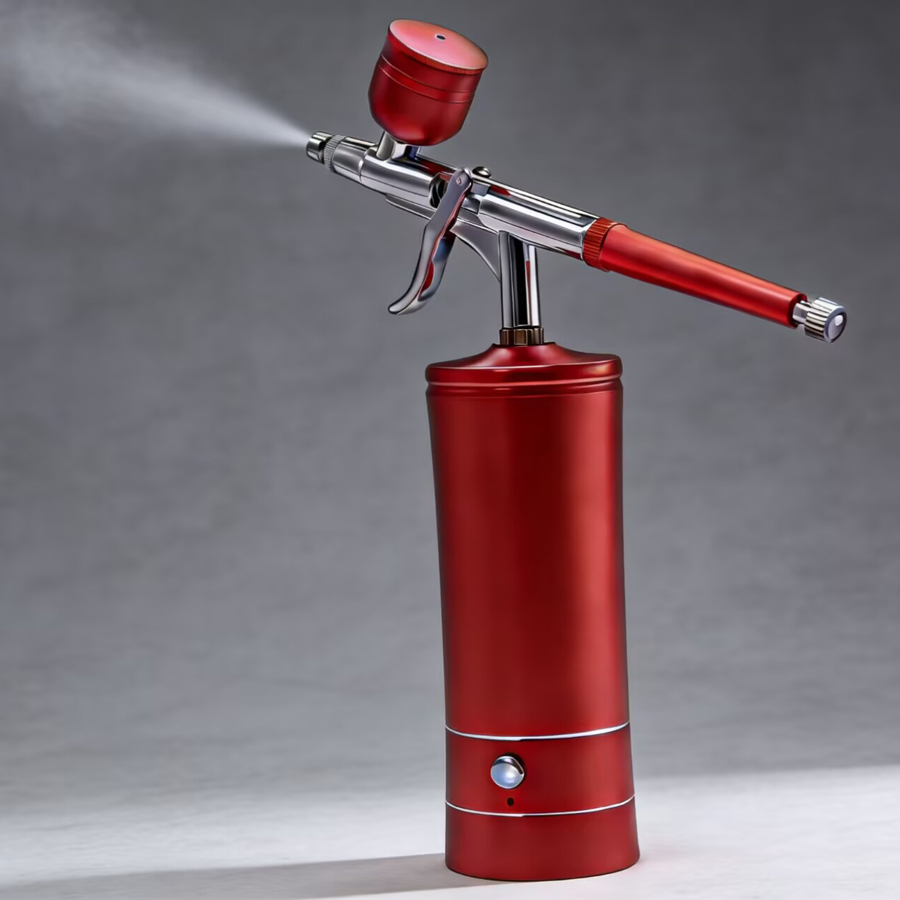 Airbrush Kit With Mini Compressor - Aerógrafo inalámbrico portátil y recargable con