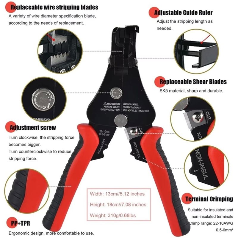 VELIF: herramienta 3 en 1 con  - Automatic Wire Stripper Cutter reseña y precio