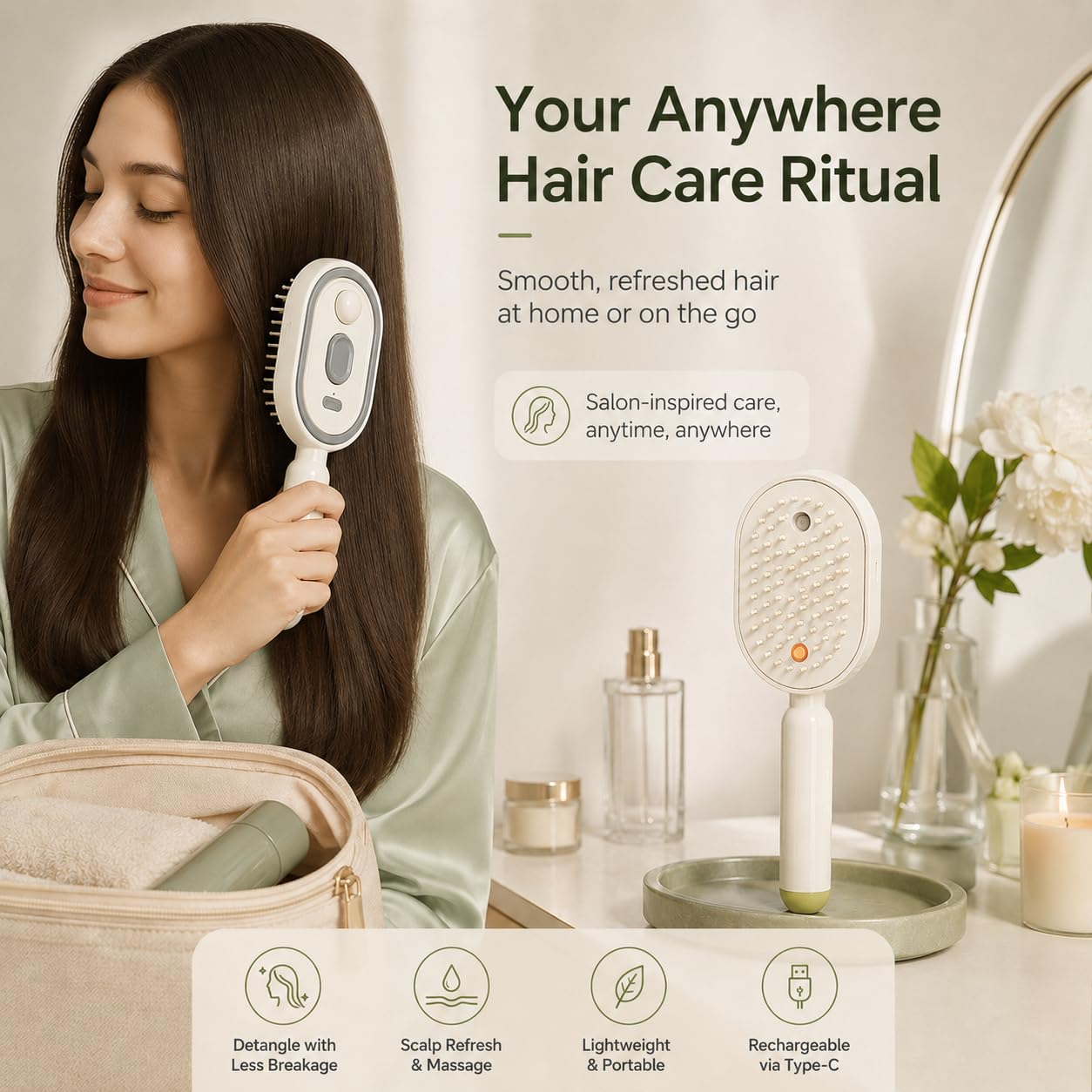 Cepillo de masaje capilar eléc - Electrical reseña y precio