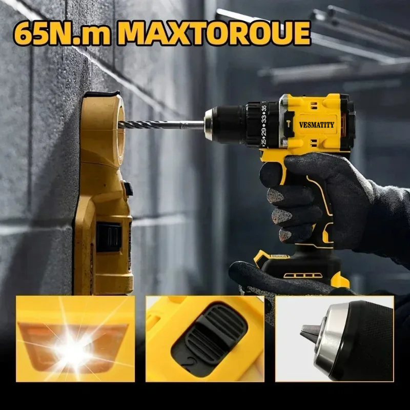 Taladro Atornillador Eléctrico - Brushless Cordless Electric Drill 18V reseña y precio