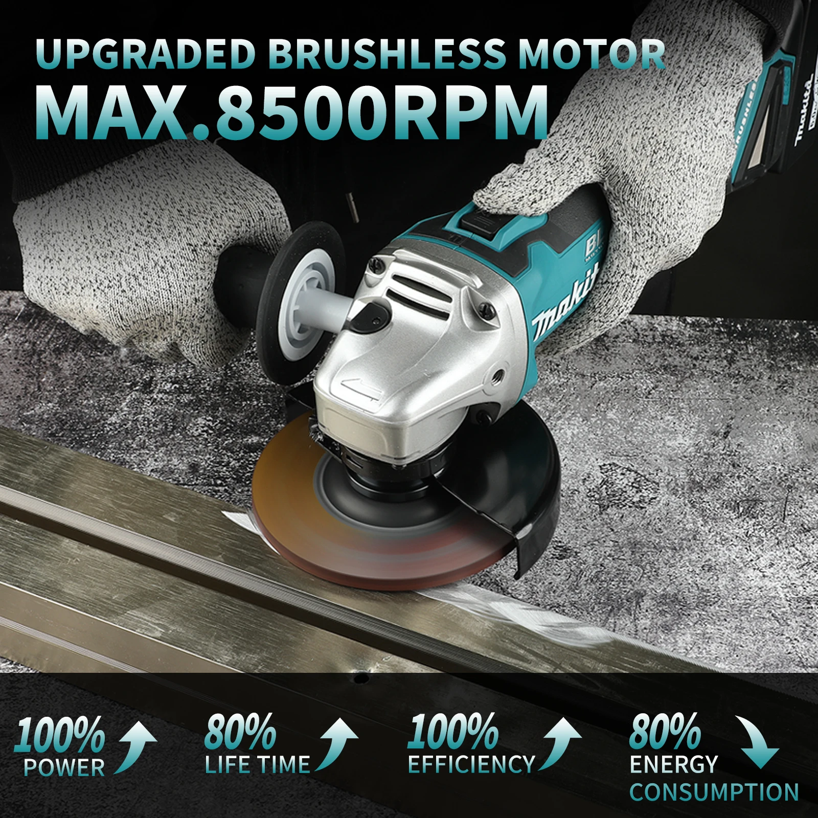 Amoladora angular de litio sin - Brushless Angle Grinder Battery Powered reseña y precio
