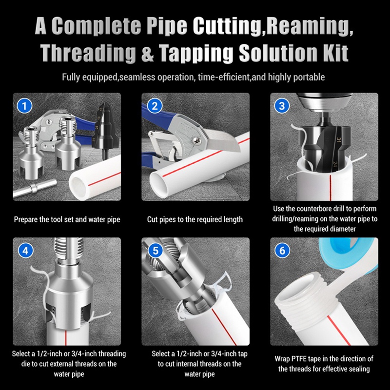 Kit completo de roscado para t - Plumbing reseña y precio