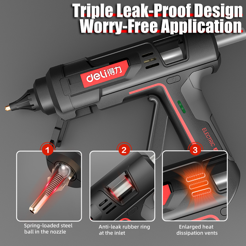 DELI-pistola de pegamento term - Hot Melt Glue Gun Cordless reseña y precio