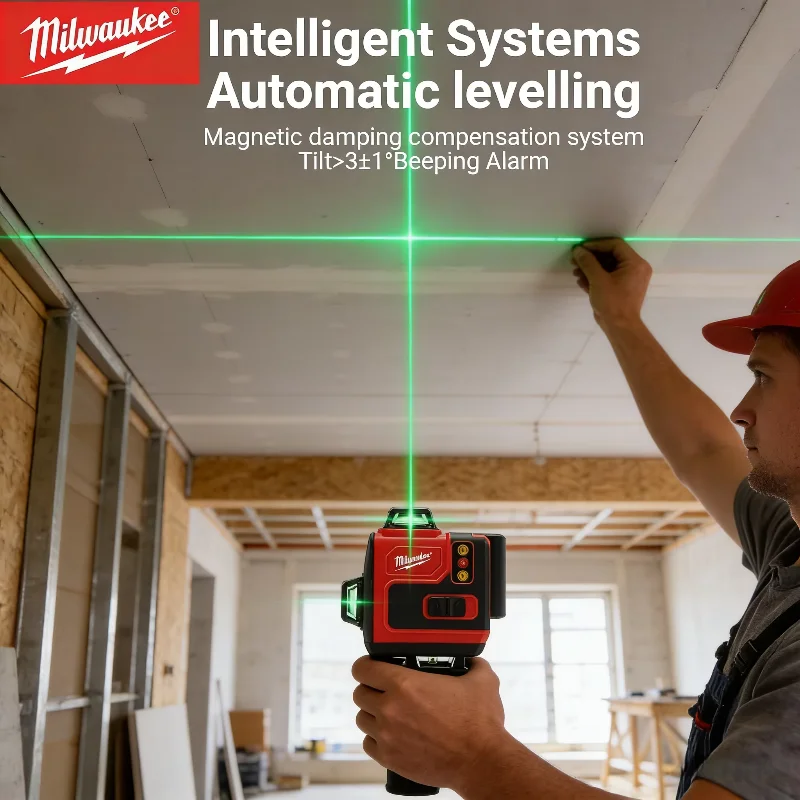 Nivel láser de 16 líneas Milwa - Laser Level 16 Lines 4D Green reseña y precio