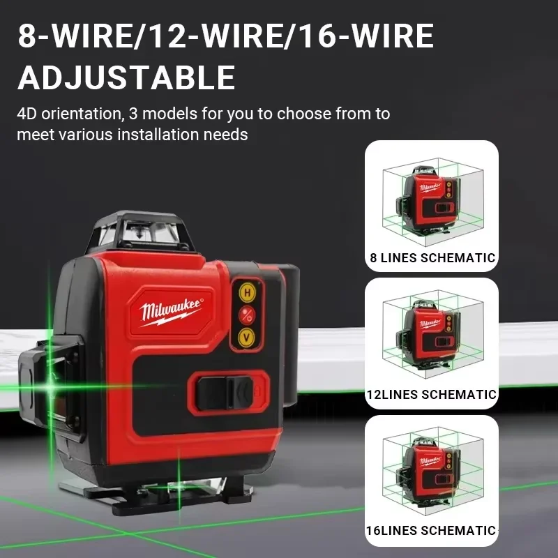 Nivel láser de 16 líneas Milwa - Laser Level 16 Lines 4D Green reseña y precio