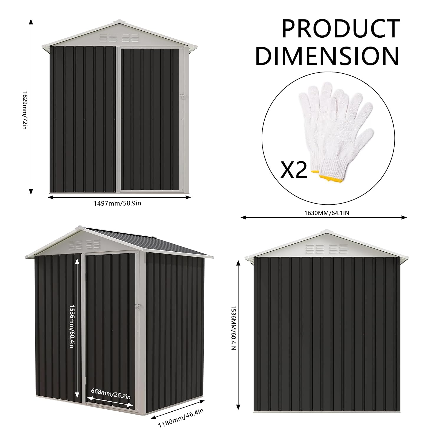 Caseta de almacenamiento metál - Garden Tools reseña y precio